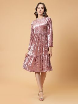 Mafadeny - Women Winter Wear Onion Stylish Dress