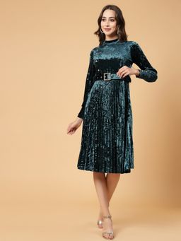 Mafadeny - Women Winter Wear Peacock Stylish Dress