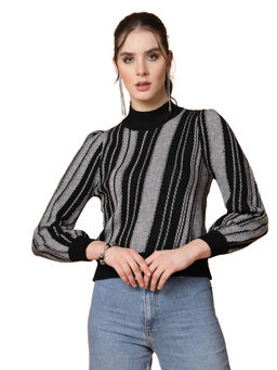 Mafadeny - Women Winter Wear Black Top