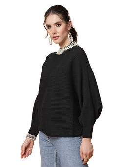 Mafadeny - Women Winter Wear Black Top