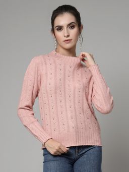Mafadeny - Women Winter Wear Peach Top
