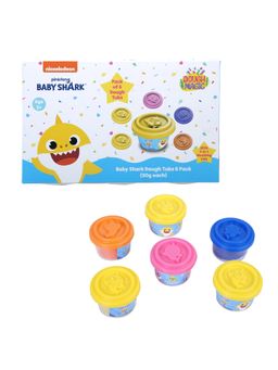 Dough Magic - Baby Shark Pack of 6 Super Soft Dough for Shaping,Creativity & Imagination