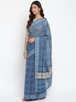 Fabindia - Cotton Hand Block Printed Sari