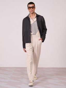 S&N by Shantnu Nikhil - Grey Cotton Blend Full Sleeves Jacket