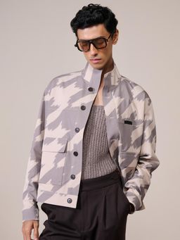 S&N by Shantnu Nikhil - Khaki Rayon Blend Full Sleeves Jacket