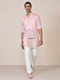 S&N by Shantnu Nikhil - Pink Jersey Sleeveless Waistcoat
