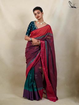 Suta - Women Multi-Colour Cotton Woven Saree