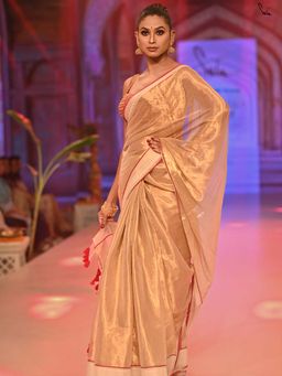 Suta - Women Gold Cotton Woven Saree