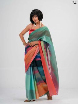 Suta - Women Multi-Colour Cotton Printed Saree