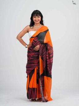 Suta - Women Multi-Colour Cotton Printed Saree
