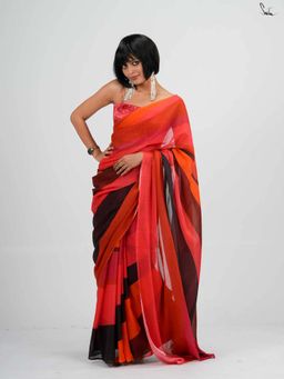 Suta - Women Multi-Colour Cotton Printed Saree