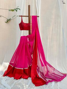 Suta - Women Pink Silk Woven Saree