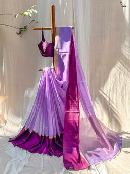 Suta - Women Lavender Silk Woven Saree