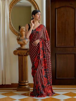 Suta - Women Multi-Colour Georgette Embellished/Sequined Saree