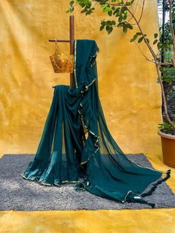 Suta - Women Green Cotton Woven Saree