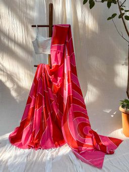 Suta - Women Multi-Colour Cotton Printed Saree