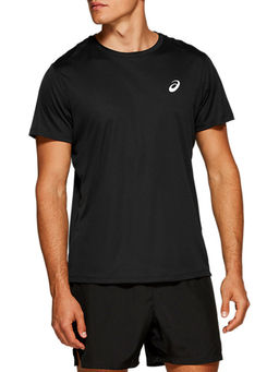 ASICS - Silver Ss Black Mens T-shirts