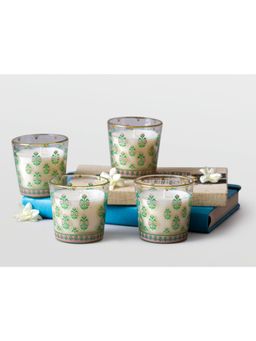 MiRooh - Angoor Bela Forest Glass Candle (Pack of 4)