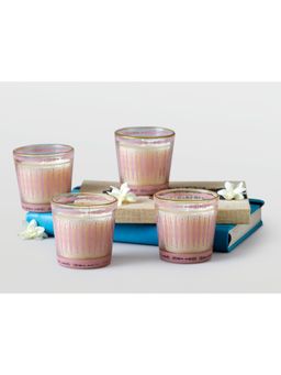MiRooh - Bela Buta Lilac Glass Candle (Pack of 4)