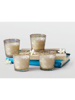 MiRooh - Kikli Silver Glass Candle (Pack of 4)