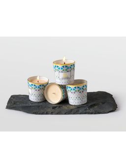 MiRooh - Velanian Glass Votive Glass Candle (Pack of 4) - Aqua