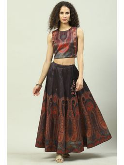 Biba - Black Printed Lehenga (Set of 2)