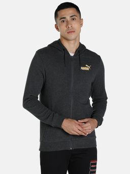 Puma - Futuristic Graphic Mens Grey Hoodie