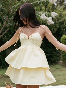 Petal & Pup - Yellow Aeliana Mini Dress