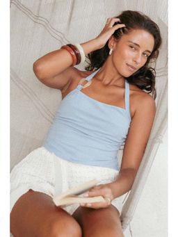 Petal & Pup - Blue Yulissa Halter Top