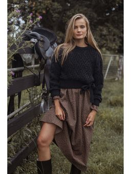 Petal & Pup - Black Birdie Tie Side Knit Sweater