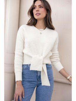 Petal & Pup - White Captivate Knit Sweater