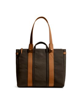 DailyObjects - Womens Tote Shoulder Bag With Padded Laptop Compartments For Upto 14" - Black Brown