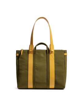 DailyObjects - Womens Tote Shoulder Bag With Padded Laptop Compartments For Upto 14" - Olive Brown