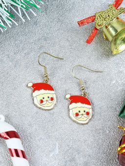 Asthetika Kids - Christmas Charm Santa Claus Earrings Red