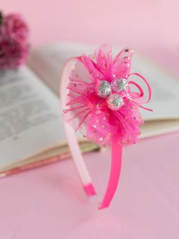 JEWELZ - Pink Flower Stylish Hair Band For Kids