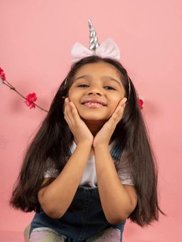 JEWELZ - Party Wear Bow with Unicorn Shape Design Hair Band For Kids