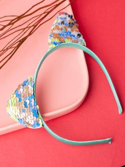 JEWELZ - Green Sparkle Kitty Design Hair Band for Kids