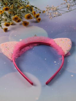 JEWELZ - Playful Bunny Crown Ears Hair Band in Pink Crowned Shape Kids
