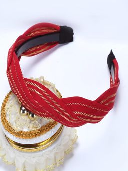 JEWELZ - Red Twist Hair Hoop Hair band For Kids