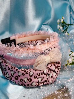 JEWELZ - Solid Fabric Knot Plastic Hairband |Bow, Headband For Kids ( Pack of 2)