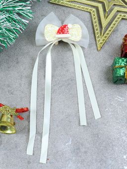 Asthetika Kids - Christmas Cap Charm Bow Hair Clip