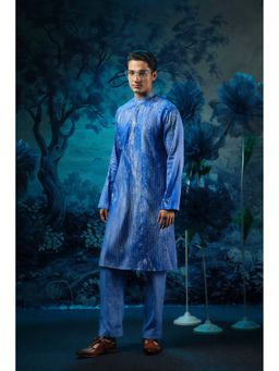 MANDIRA WIRK - Printed Blue Sapphire Kurta with Pant