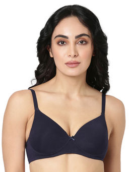 BLOSSOM - Lightly Padded Medium Coverage Everyday Navy Blue Bra