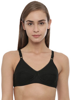BLOSSOM - Woven Cotton Cut and Sew Black Bra