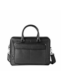 Lapis Bard - Belgravia Leather Tate 14Inch Laptop Business Bag - Black