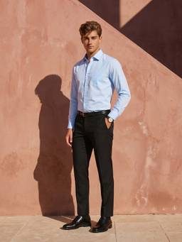 Peter England - Men Blue Regular Fit Formal Shirt