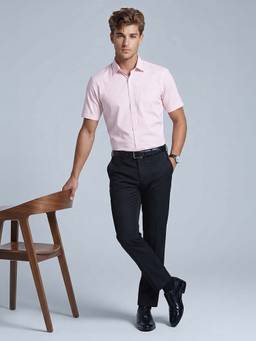 Peter England - Men Pink Regular Fit Formal Shirt