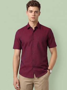 Peter England - Men Pink Nuvo Fit Shirt