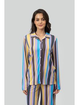 NeceSera - Striped Lounge Modal Shirt
