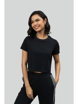 NeceSera - Black Soft Cotton Crop Top